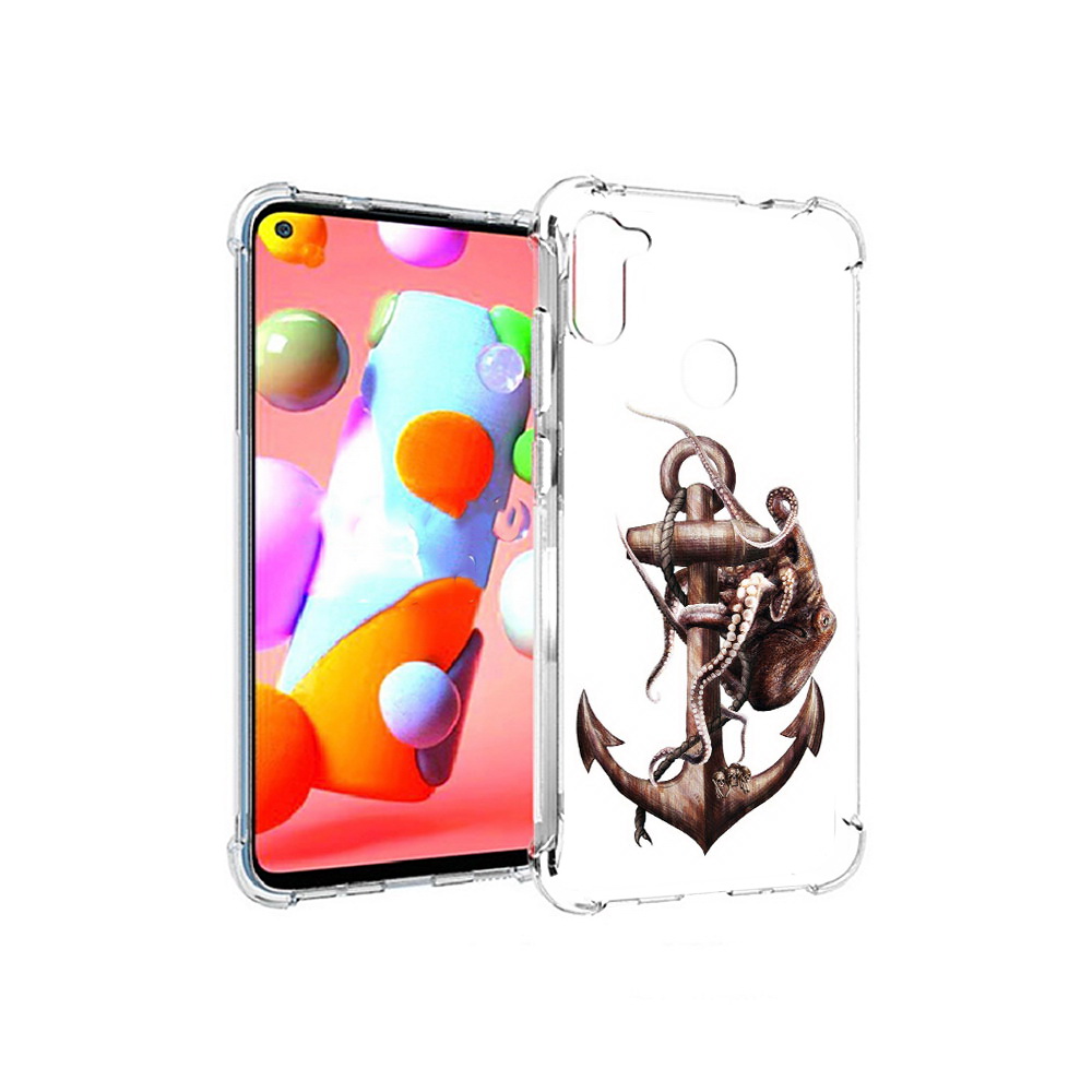 

Чехол MyPads Tocco для Samsung Galaxy A11 ржавый якорь (PT149913.480.579), Прозрачный, Tocco