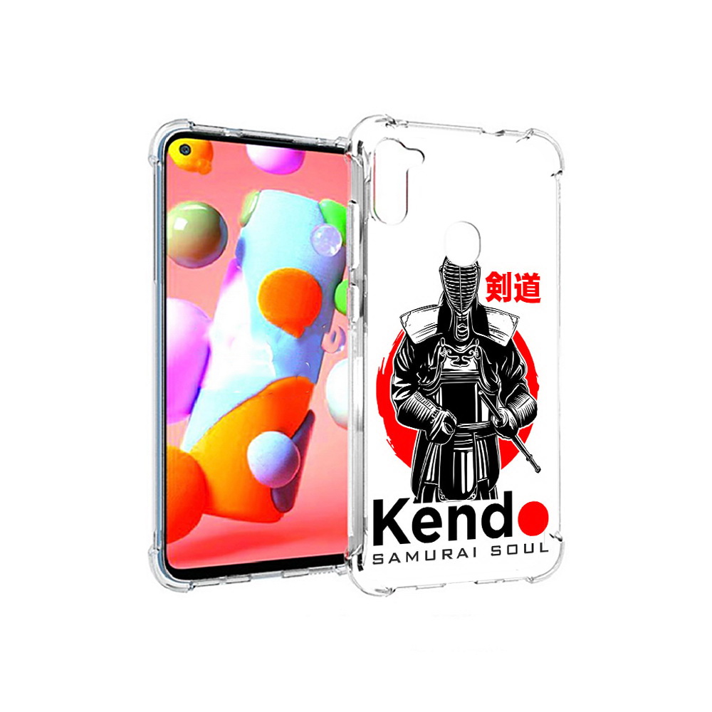 Чехол MyPads Tocco для Samsung Galaxy A11 рисованый самурай (PT149913.480.581)