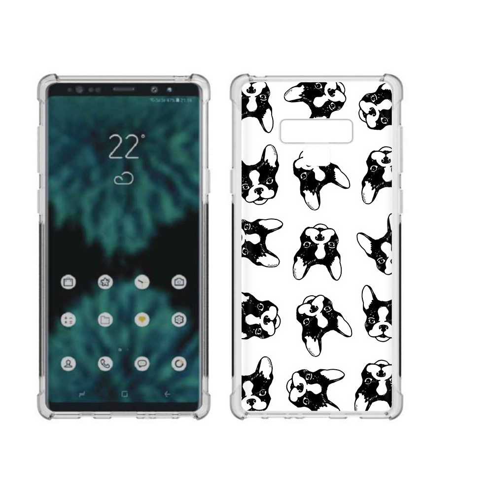 

Чехол MyPads Tocco для Samsung Galaxy Note 9 черно белые собачки (PT115235.598.683), Прозрачный, Tocco