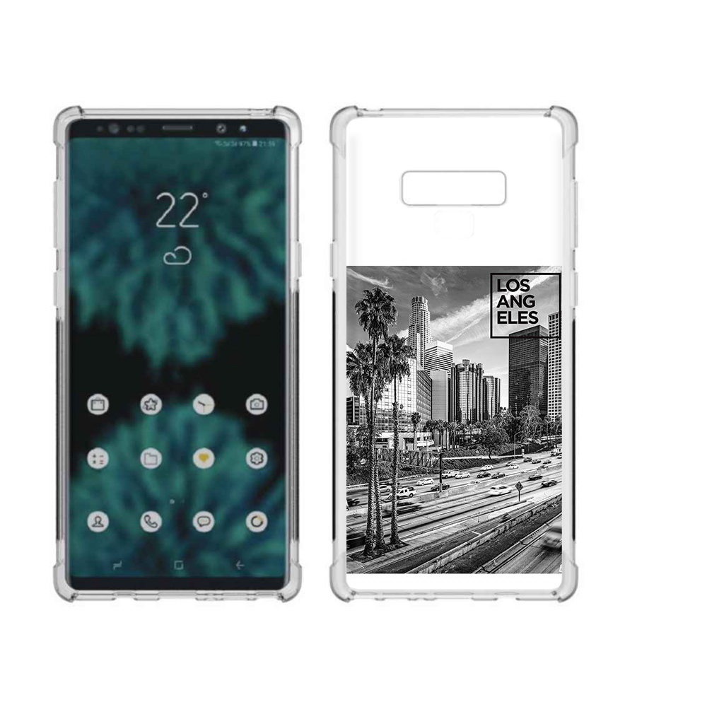 

Чехол MyPads Tocco для Samsung Galaxy Note 9 черно белый лос анджелес (PT115235.598.685), Прозрачный, Tocco