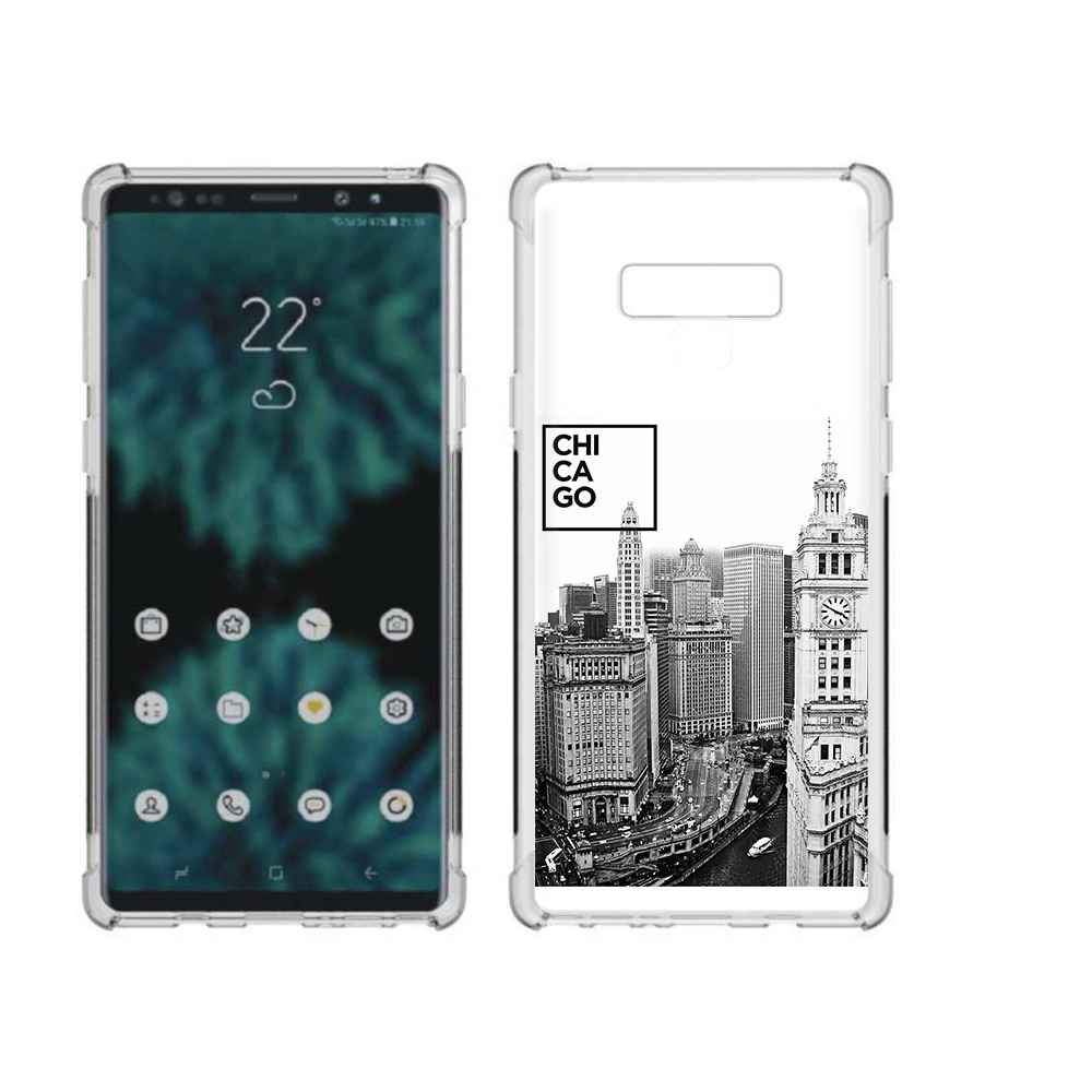 

Чехол MyPads Tocco для Samsung Galaxy Note 9 черно белый чикаго (PT115235.598.689), Прозрачный, Tocco