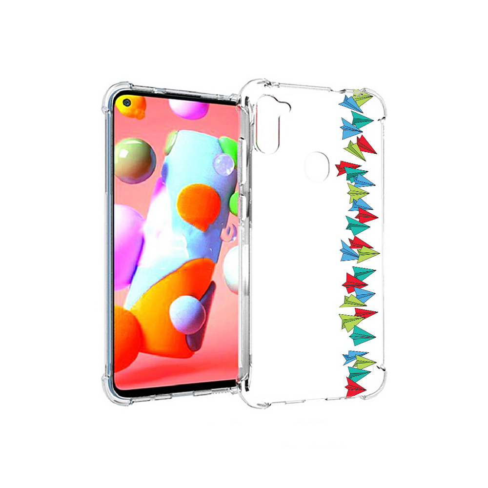 

Чехол MyPads Tocco для Samsung Galaxy A11 самолетики из листочков (PT149913.480.593), Прозрачный, Tocco