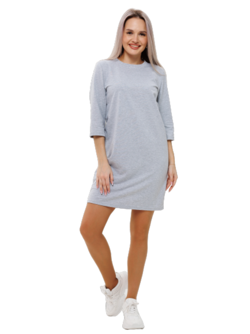 

Платье женское Elenatex П-145 серое 46 RU, Серый, П-145