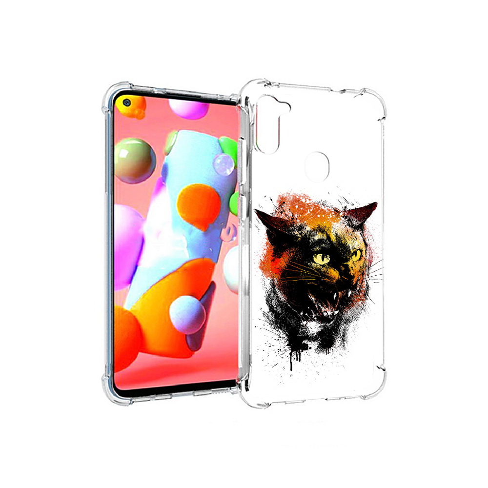 

Чехол MyPads Tocco для Samsung Galaxy A11 сиамский кот (PT149913.480.598), Прозрачный, Tocco