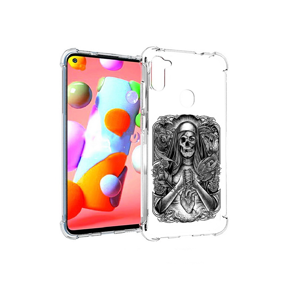 

Чехол MyPads Tocco для Samsung Galaxy A11 скелет с сердцем (PT149913.480.603), Прозрачный, Tocco