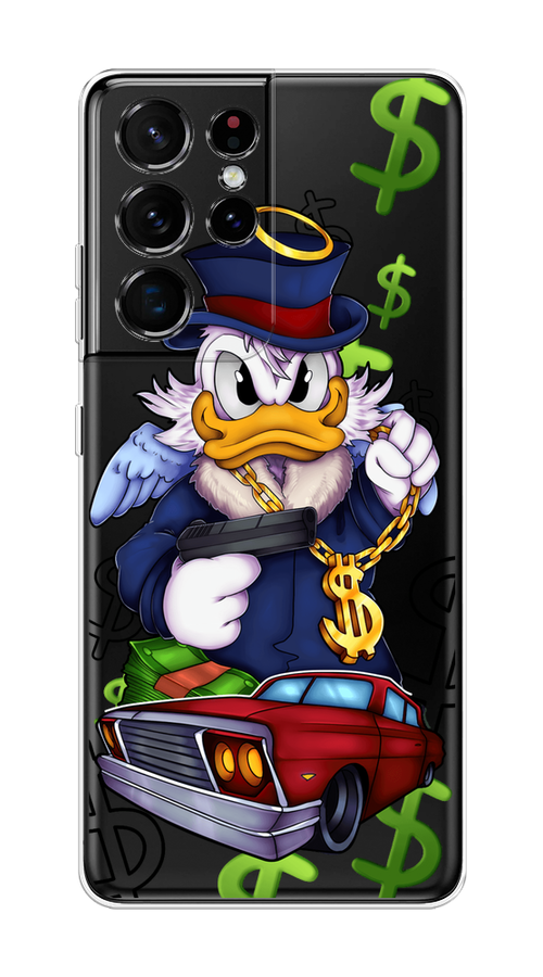 

Чехол на Samsung Galaxy S21 Ultra "Scrooge McDuck with a Gold Chain", Красный;синий;белый, 2102250-6