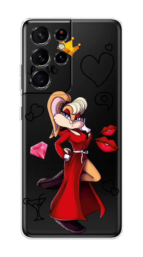 

Чехол на Samsung Galaxy S21 Ultra "Rich Lola Bunny", Красный;бежевый;оранжевый, 2102250-6