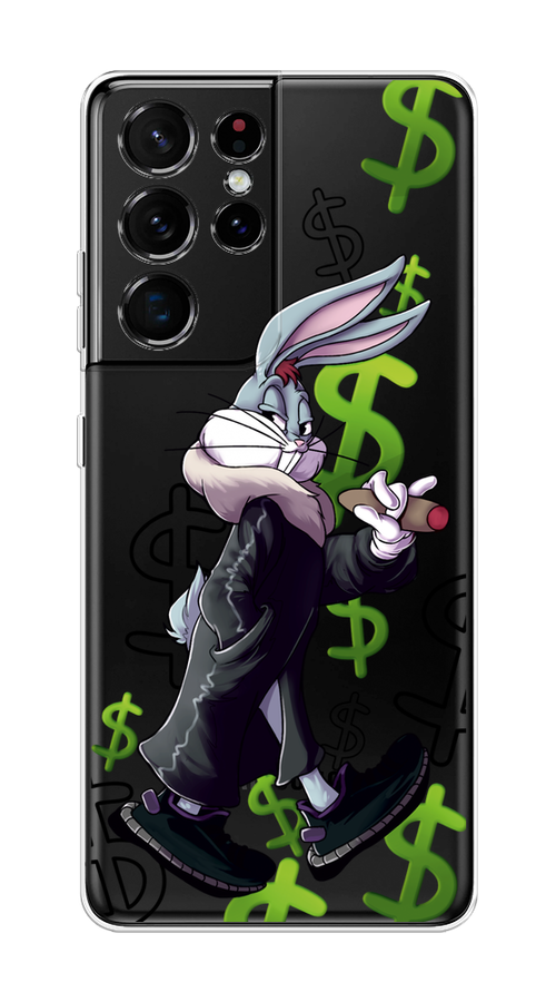 

Чехол на Samsung Galaxy S21 Ultra "Rich Bugs Bunny", Зеленый;черный;голубой, 2102250-6