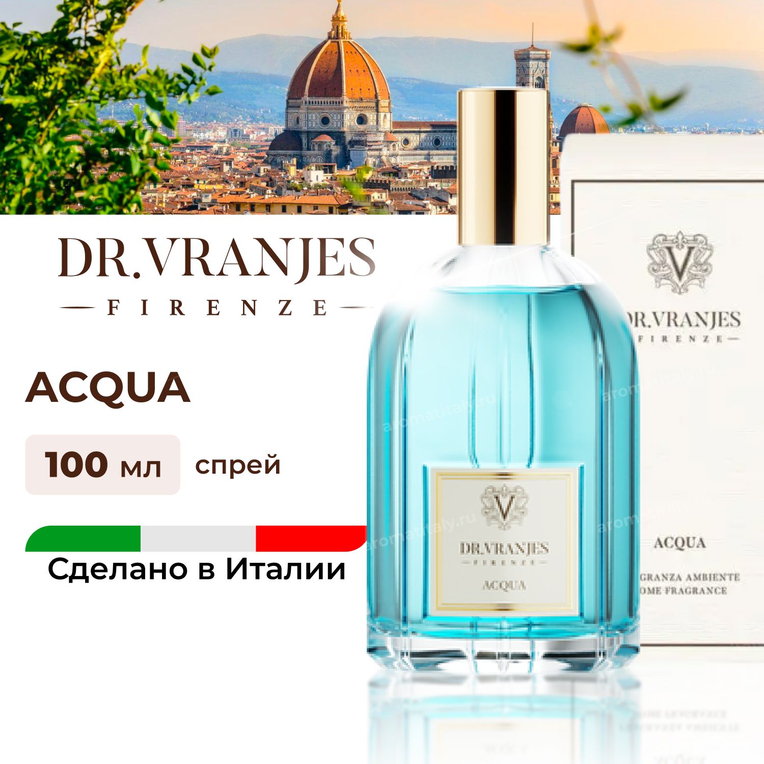 

Спрей Dr.Vranjes Acqua Аква 100мл освежающий, FRV0001B, Acqua (вода)