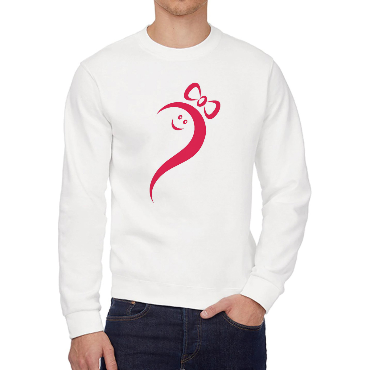 

Свитшот женский CoolPodarok Сердце девочка есть пара белый 44 RU, W0114084