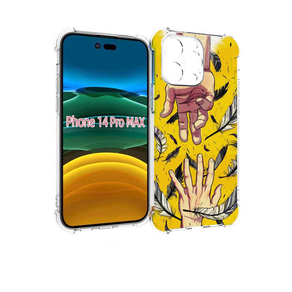 

Чехол MyPads рука-в-руку для iPhone 14 Pro Max, Прозрачный, Tocco