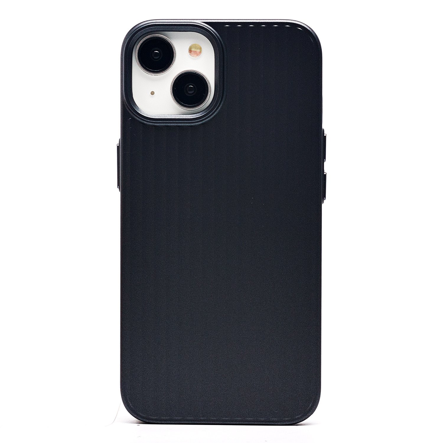 

Чехол iPhone 13, iPhone 14 пластиковый рифленый <черный>