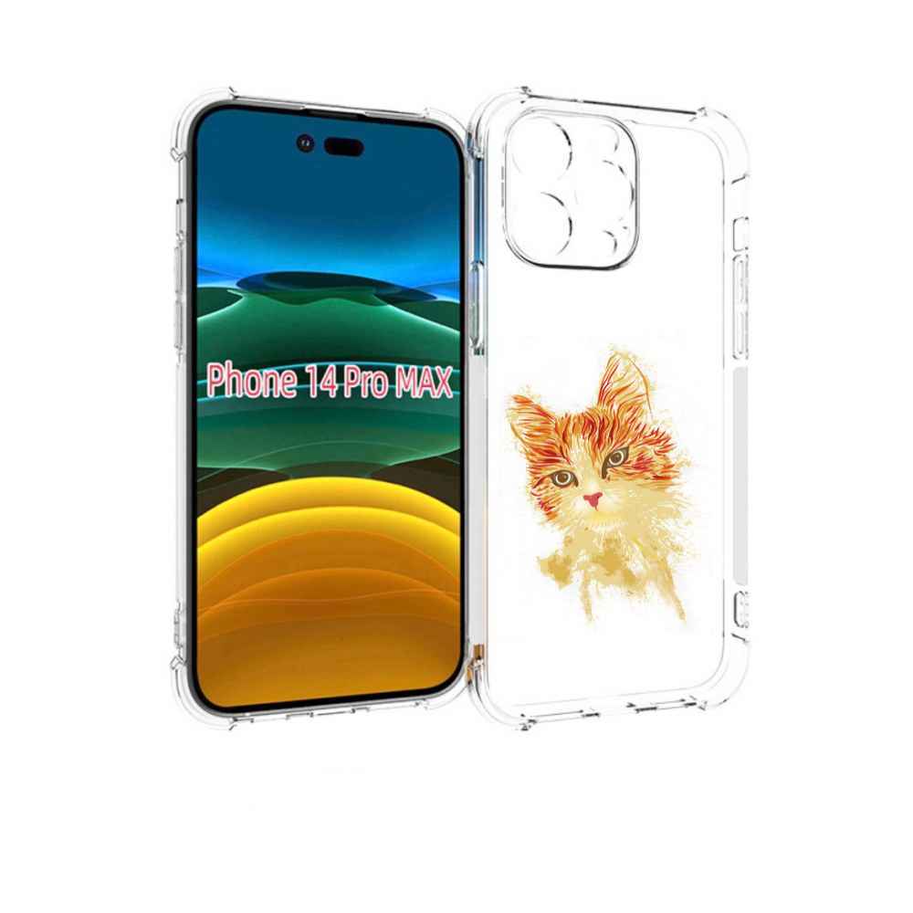 

Чехол MyPads рыжий кот для iPhone 14 Pro Max, Прозрачный, Tocco