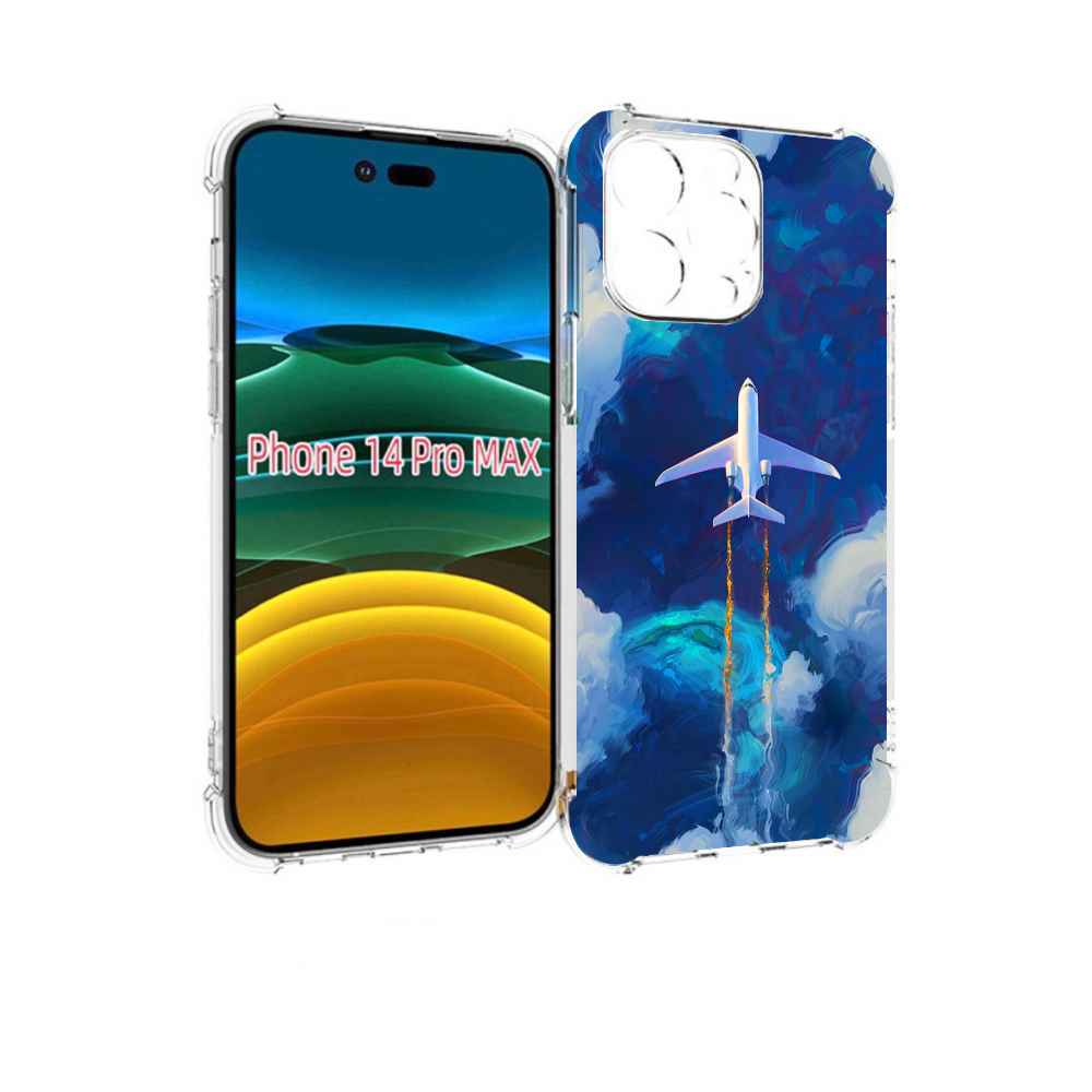 

Чехол MyPads самолет-в-небе-рисунок для iPhone 14 Pro Max, Прозрачный, Tocco