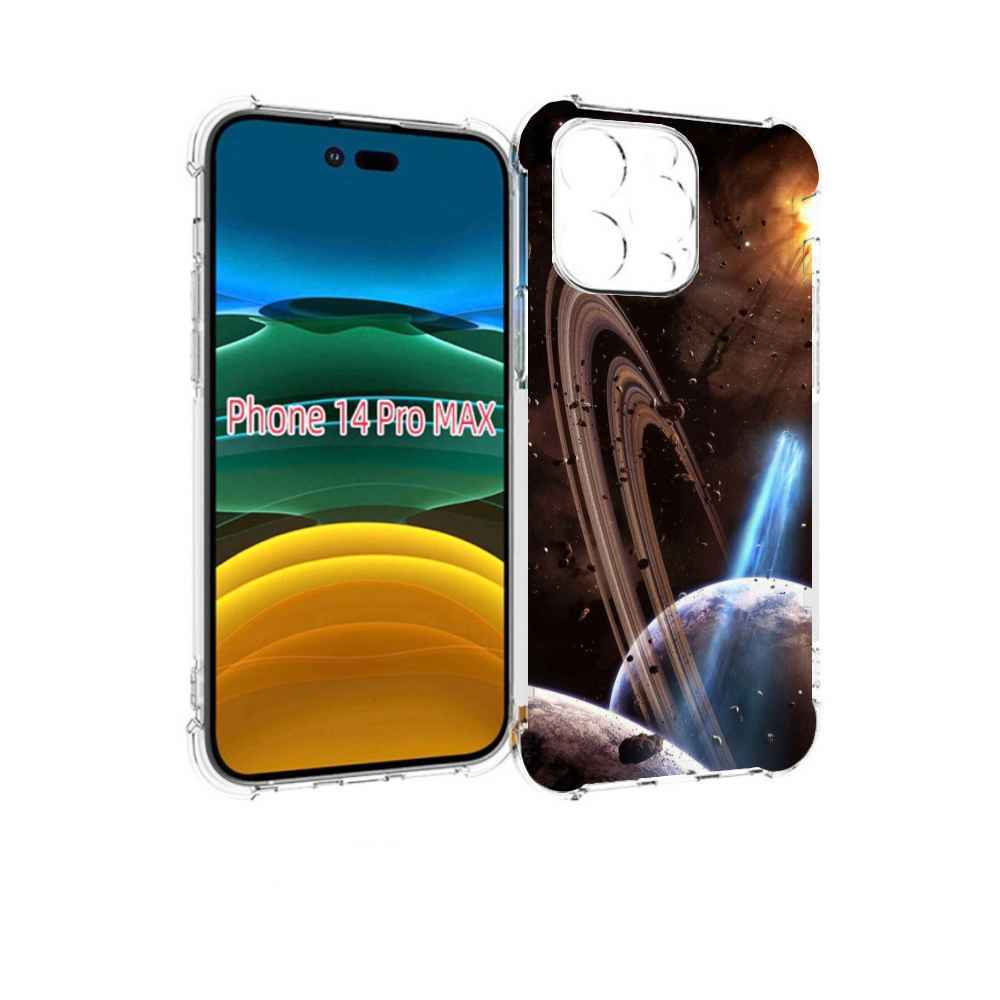 

Чехол MyPads сатурн в космосе для iPhone 14 Pro Max, Прозрачный, Tocco