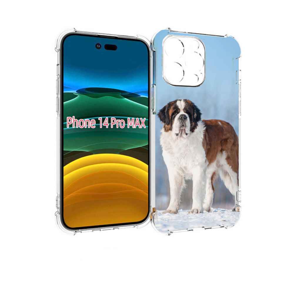 

Чехол MyPads сенбернар для iPhone 14 Pro Max, Прозрачный, Tocco