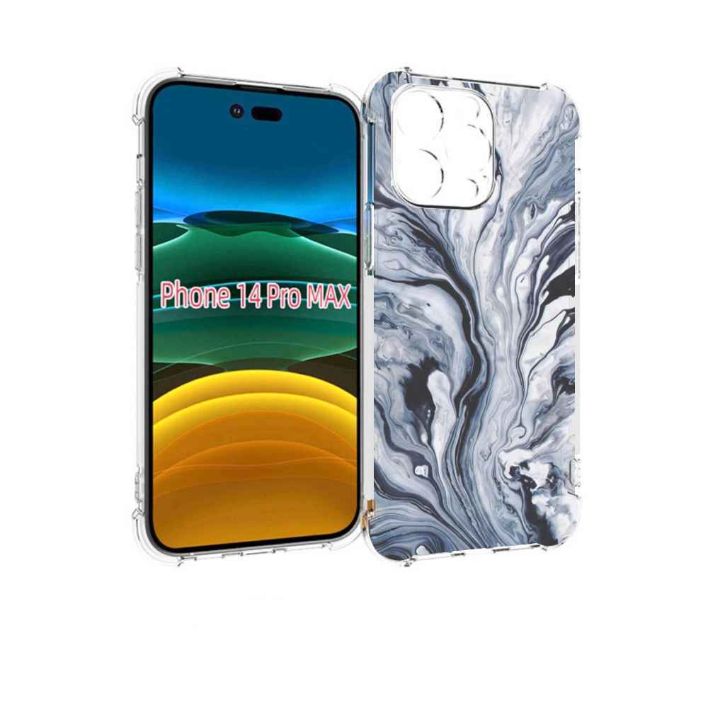 

Чехол MyPads серая краска для iPhone 14 Pro Max, Прозрачный, Tocco