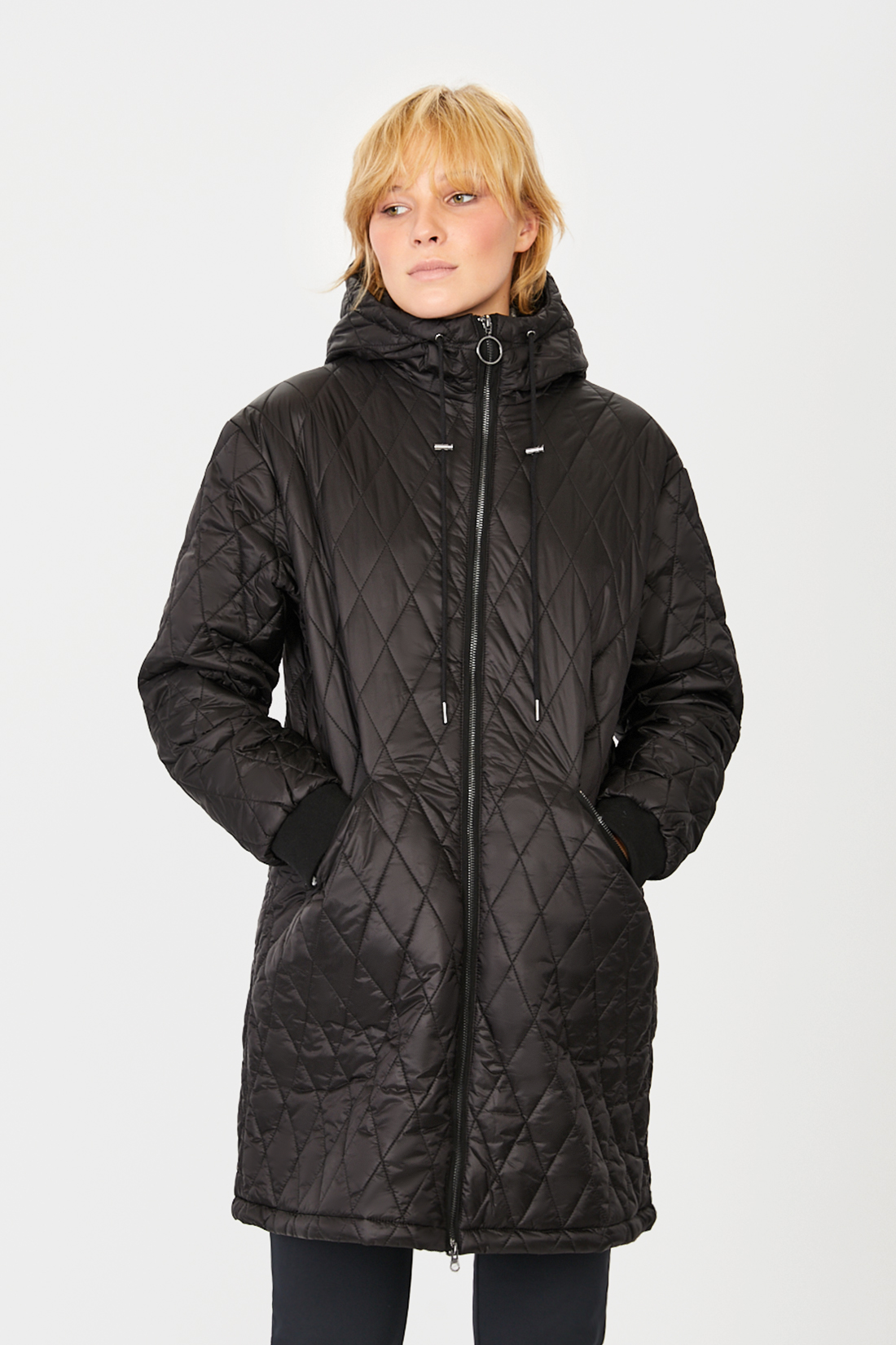 

Утепленное пальто женское Baon B031520 черное 3XL, B031520