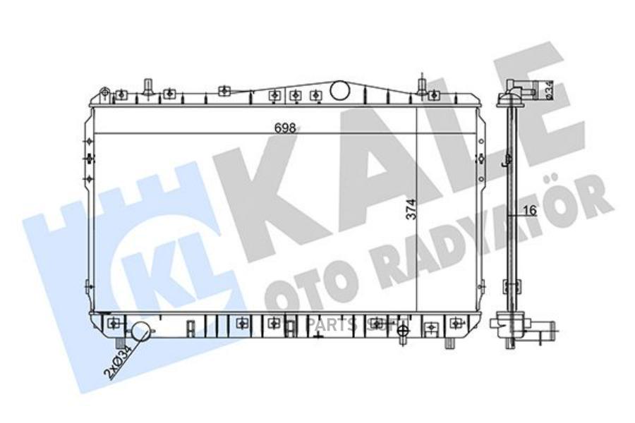 356255 Радиатор Системы Охлаждения Chevrolet, Daewoo Lacetti/Nubira 1.4-1.8 05>