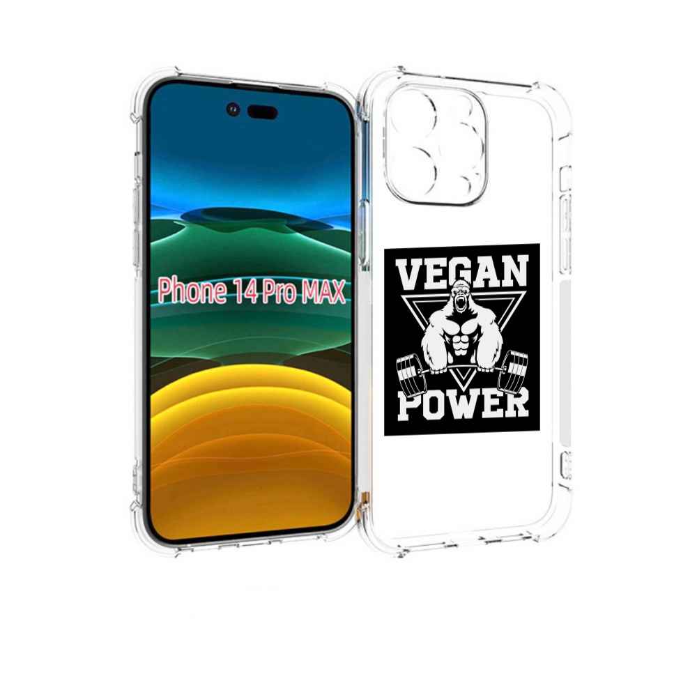 

Чехол MyPads сила-вегана для iPhone 14 Pro Max, Прозрачный, Tocco