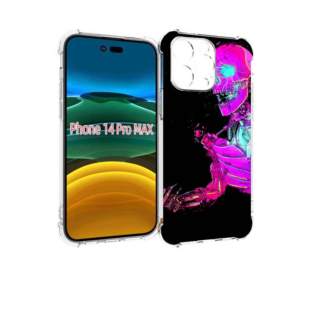 

Чехол MyPads скелет-робот-фиолетовый для iPhone 14 Pro Max, Прозрачный, Tocco