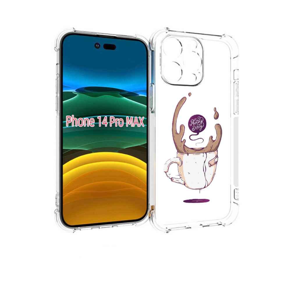 

Чехол MyPads сломанный стаканчик для iPhone 14 Pro Max, Прозрачный, Tocco