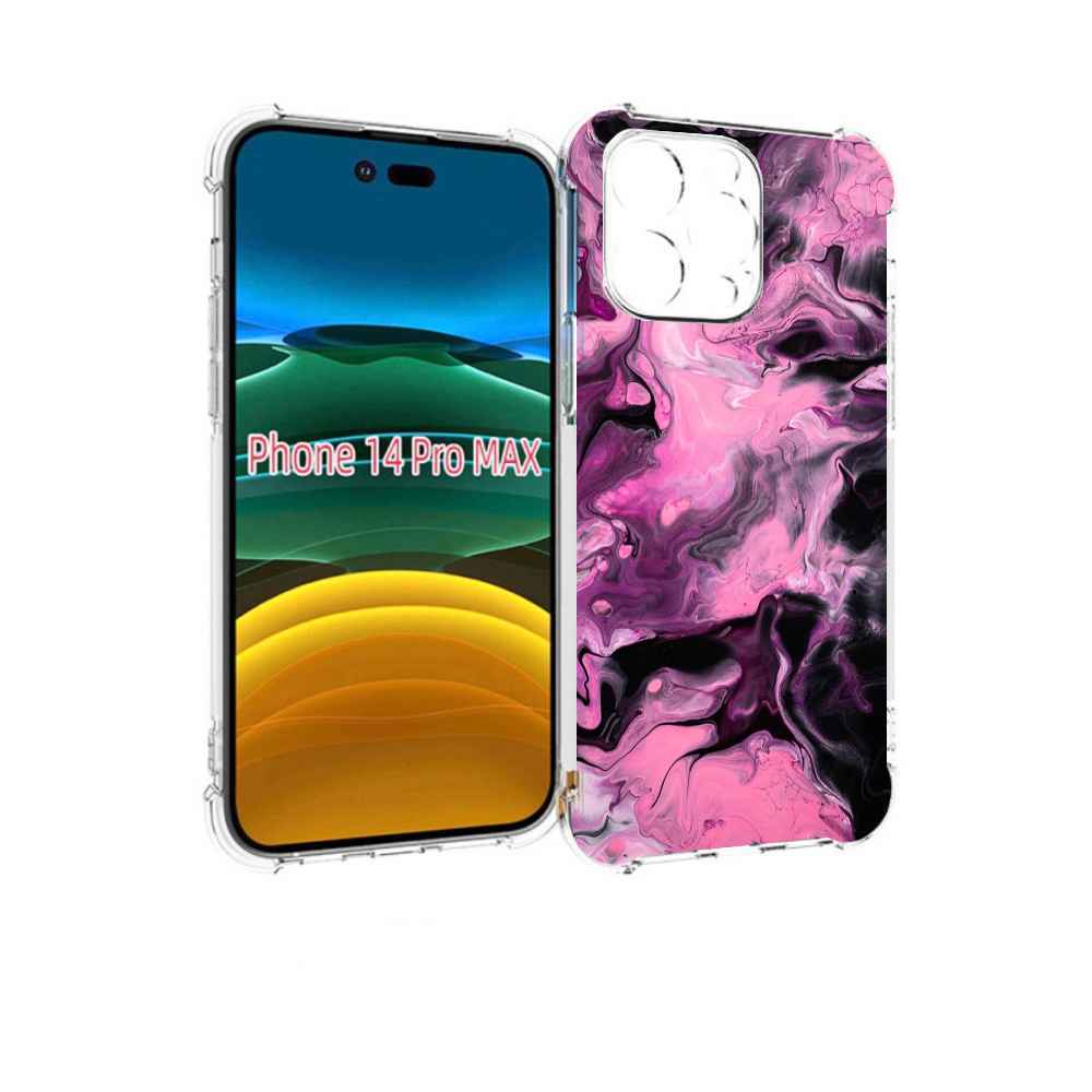 

Чехол MyPads смешивание-фиолетового для iPhone 14 Pro Max, Прозрачный, Tocco