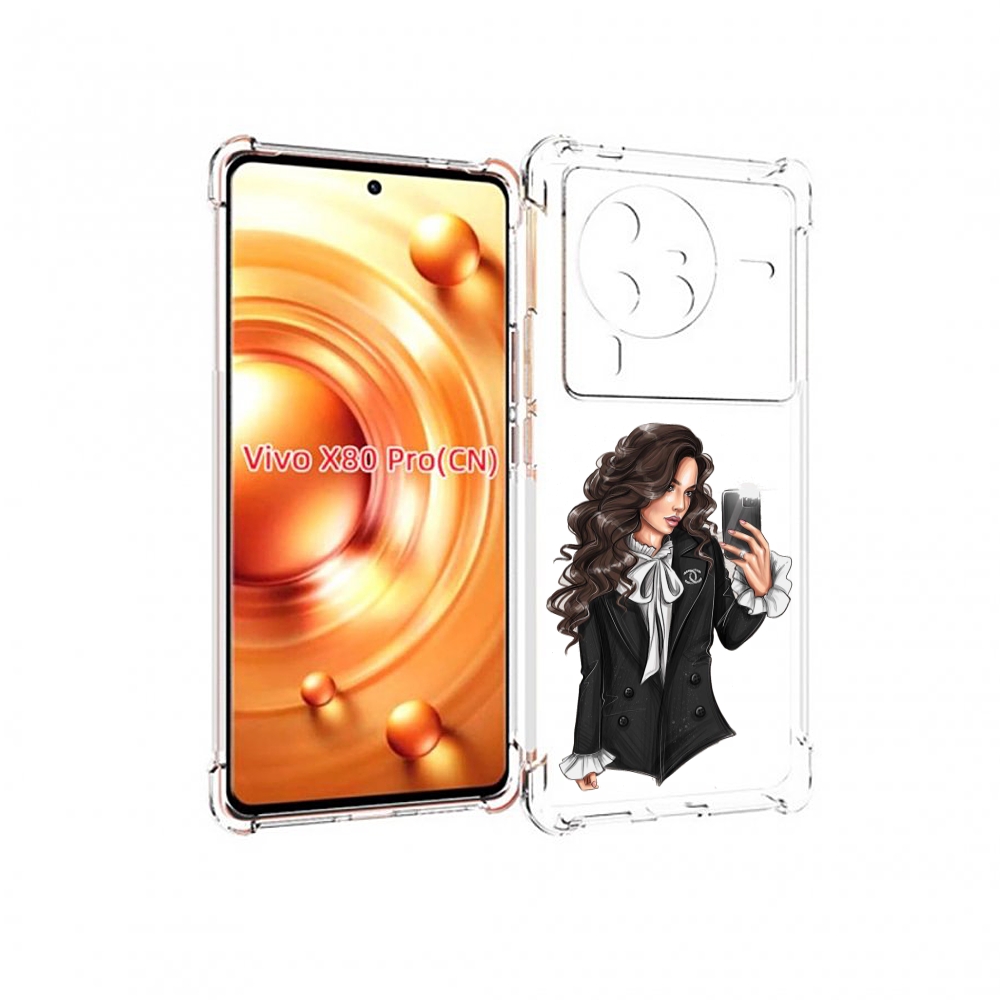 

Чехол MyPads Стильная-девушка для Vivo X80 Pro, Прозрачный, Tocco