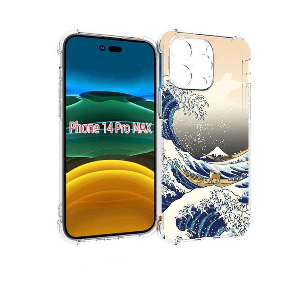 

Чехол MyPads собаки-на-плоту для iPhone 14 Pro Max, Прозрачный, Tocco