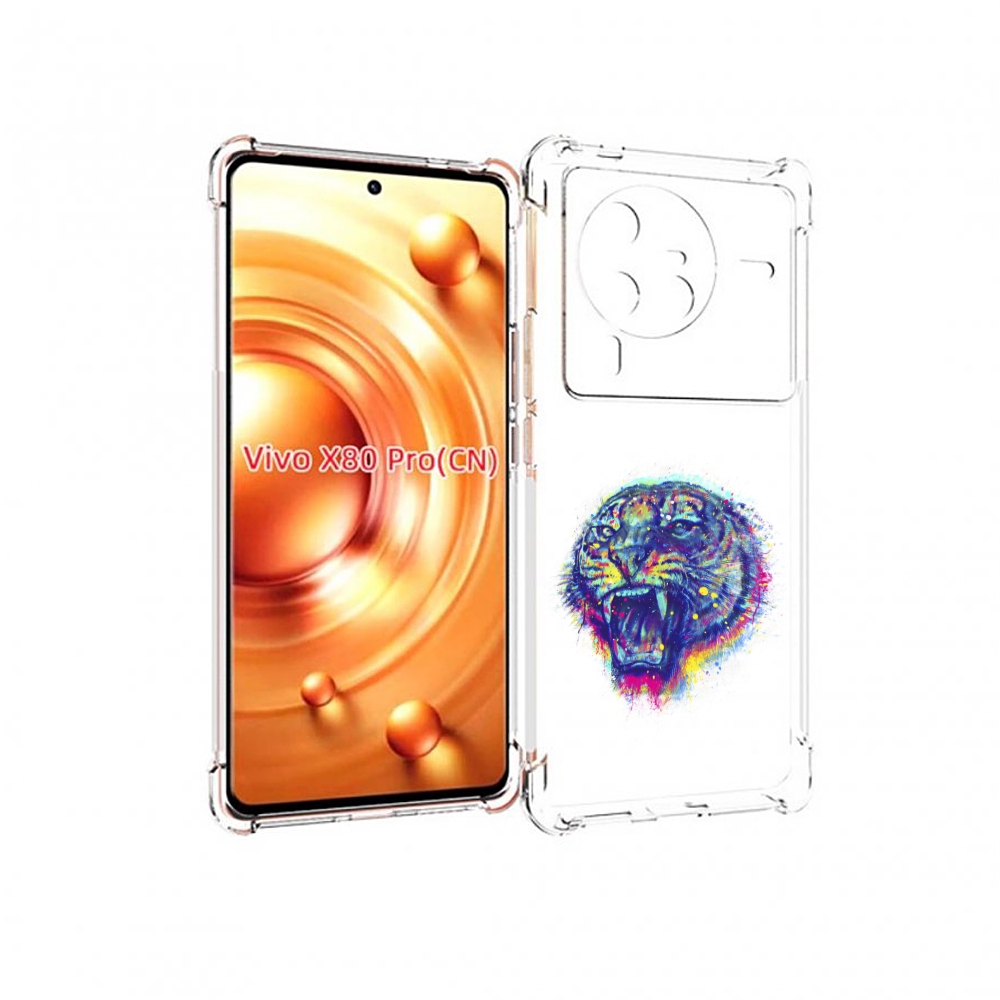 

Чехол MyPads Тигр 2 для Vivo X80 Pro, Прозрачный, Tocco
