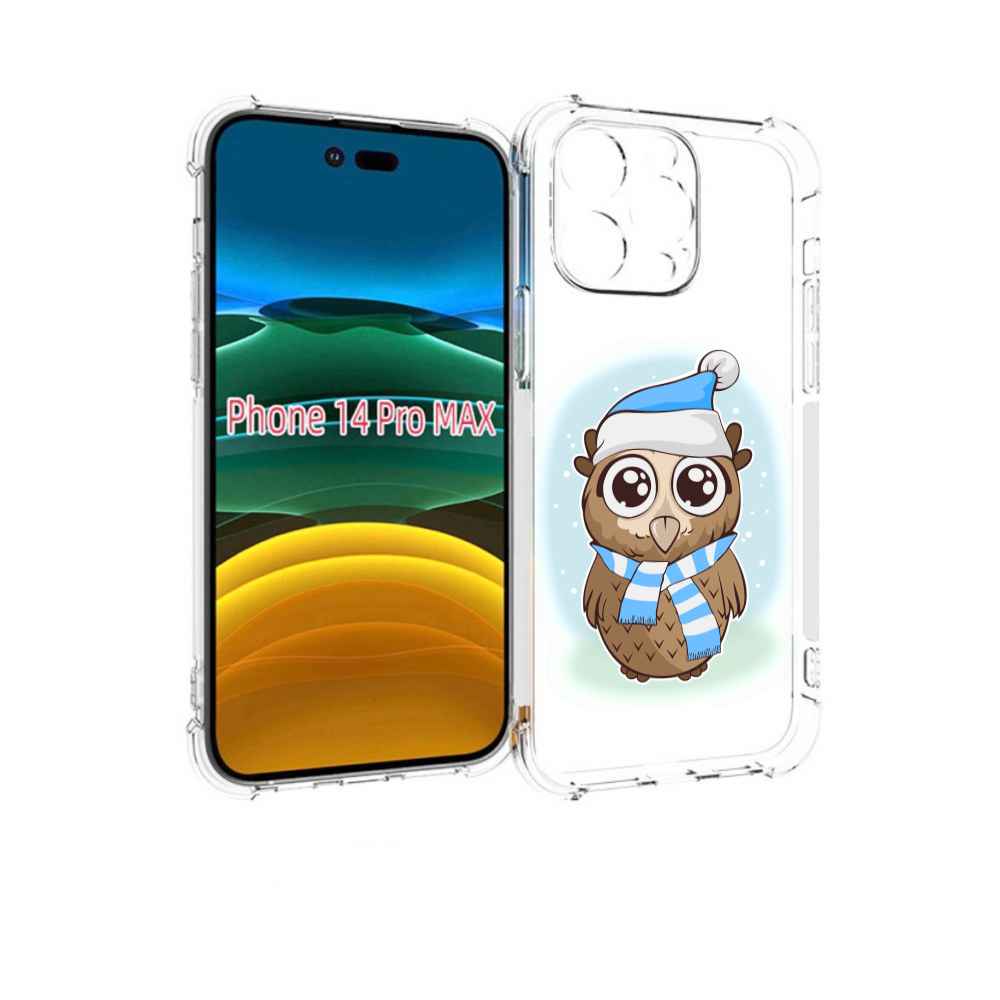 

Чехол MyPads сова-в-шарфике-и-шапке для iPhone 14 Pro Max, Прозрачный, Tocco
