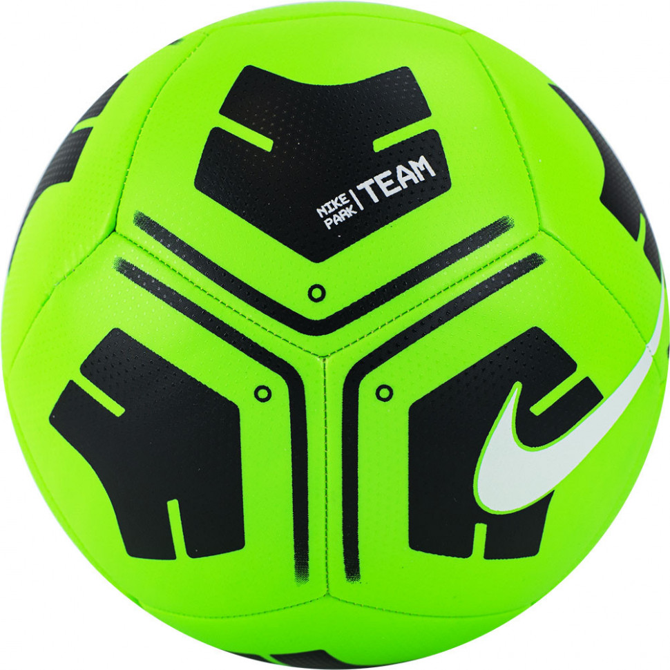 фото Мяч футбольный nike park ball, cu8033-310, р.5, 12 панелей, тпу, маш. сш, зелено-черный