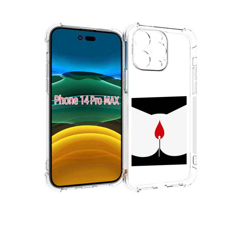 

Чехол MyPads спичка горит для iPhone 14 Pro Max, Прозрачный, Tocco