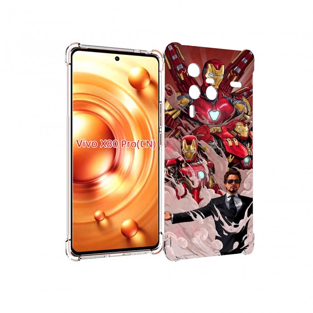 

Чехол MyPads Тони-Старк-и-костюмы для Vivo X80 Pro, Прозрачный, Tocco