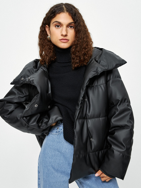 

Кожаная куртка женская ZARINA 3122411111 черная XL, 3122411111