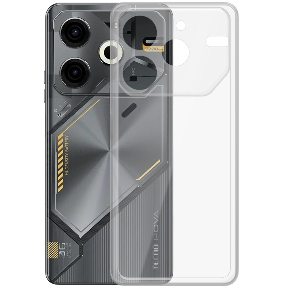 

Чехол-накладка Krutoff Clear Case для Tecno Pova 6 Neo, Прозрачный