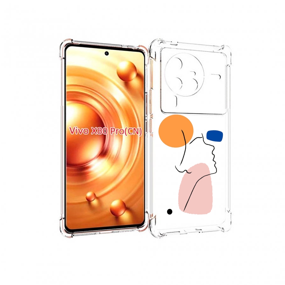 

Чехол MyPads абстракция девушки женский для Vivo X80 Pro, Прозрачный, Tocco