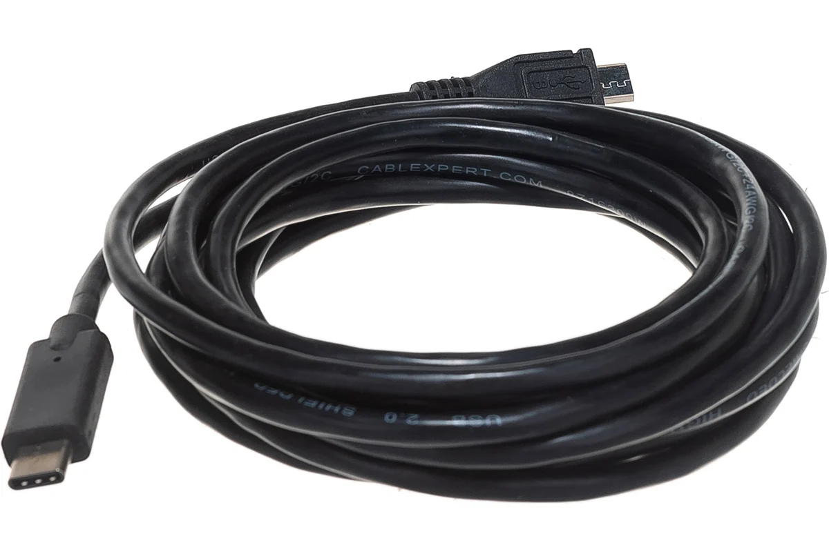 

Кабель Cablexpert USB Type-C - mircoUSB вилка-вилка 3м черный, CCP-USB2-mBMCM-10