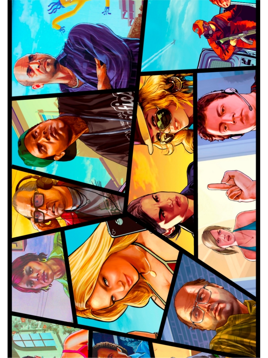 

Постер DRABS А2 GTA ГТА персонажи в кадрах