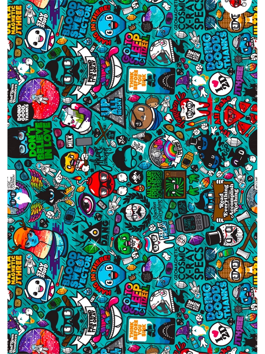 

Постер DRABS А2 Stickers разные игровые стикеры