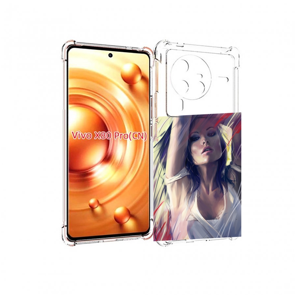 

Чехол MyPads акварельная-девушка женской для Vivo X80 Pro, Прозрачный, Tocco