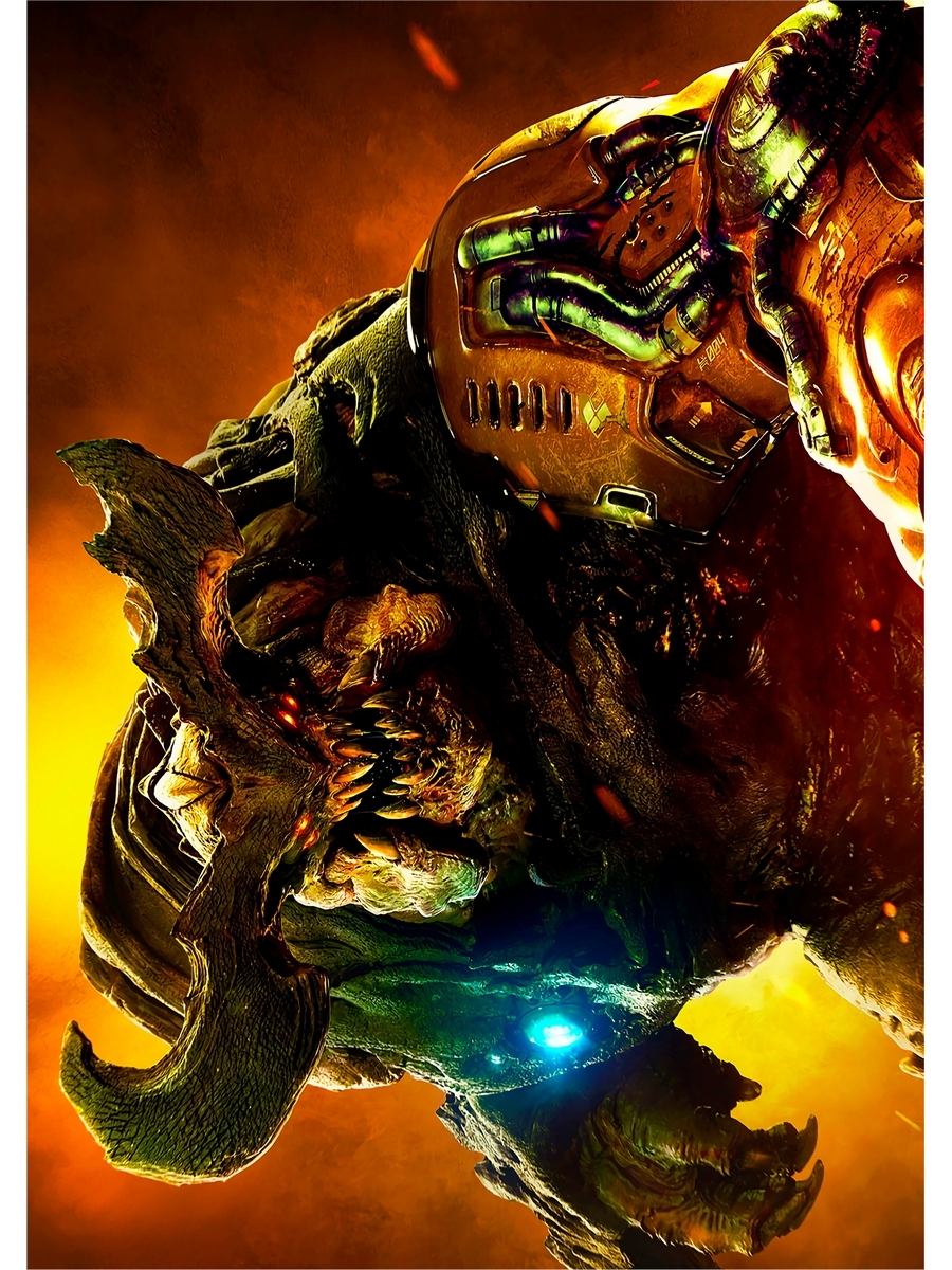

Постер DRABS А2 Doom 4 большой рогатый монстр