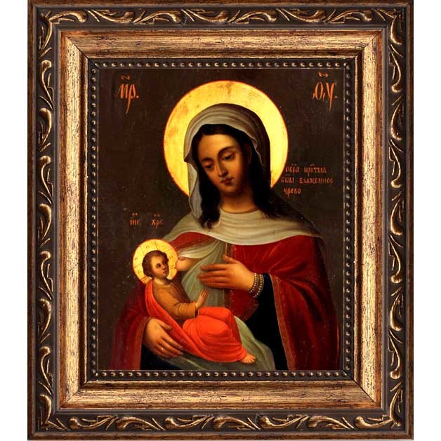 

Блаженное Чрево. Барловская икона Божьей Матери на холсте.