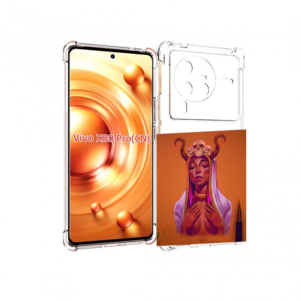 

Чехол MyPads античная-девушка для Vivo X80 Pro, Прозрачный, Tocco