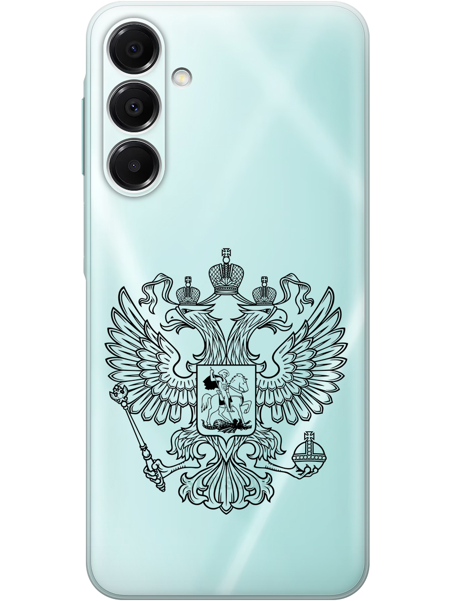 

Силиконовый чехол на Samsung Galaxy A16 с принтом "Двуглавый орел линиями" прозрачный, Прозрачный;серый, 786721781