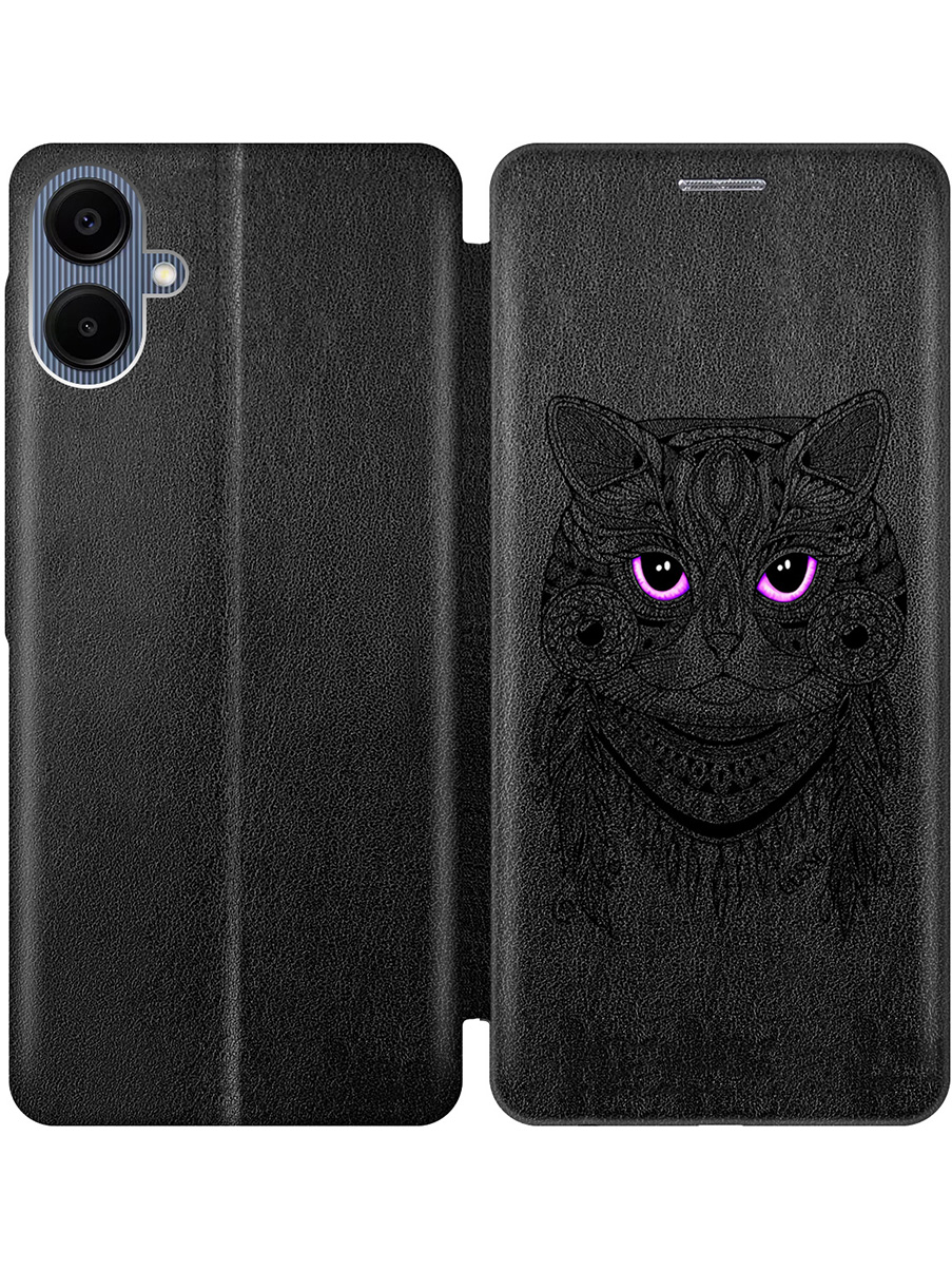 

Чехол-книжка на Samsung Galaxy A06 с принтом "Розовоглазая кошка" черный, Черный;прозрачный;фиолетовый, 786717512