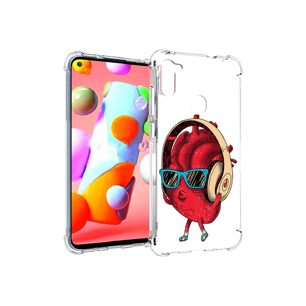 

Чехол MyPads Tocco для Samsung Galaxy A11 слушай сердце (PT149913.480.609), Прозрачный, Tocco