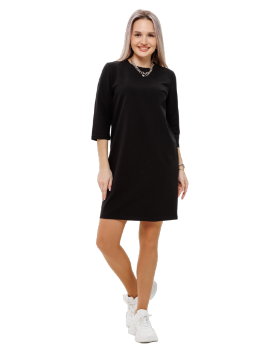 

Платье женское Elenatex П-145 черное 48 RU, Черный, П-145