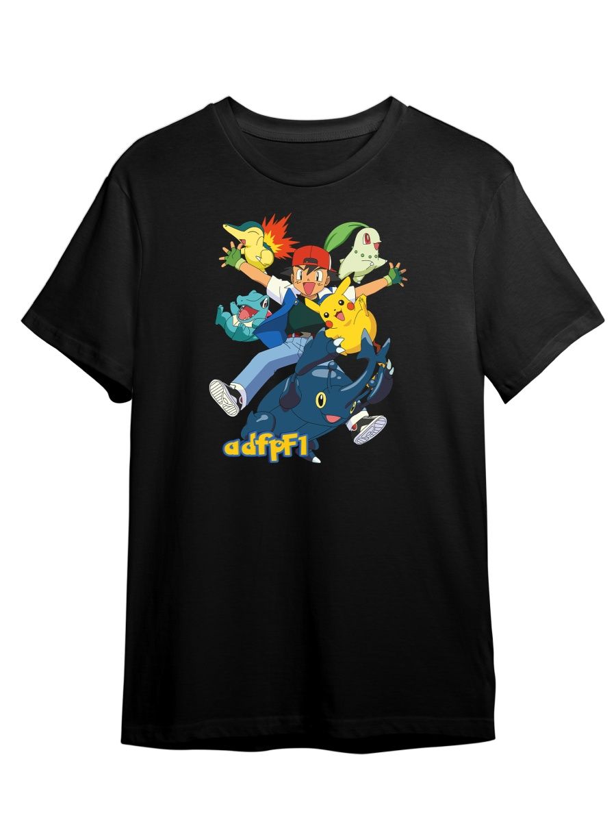 

Футболка унисекс Каждому Своё Pokemon/Покемон/Аниме MUPK34 черная 4XL, "Pokemon/Покемон/Аниме" MUPK34
