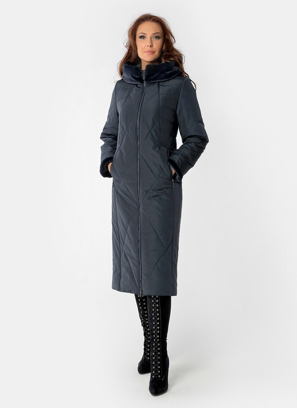 

Пуховик женский Каляев 57834 синий 46 RU, 57834